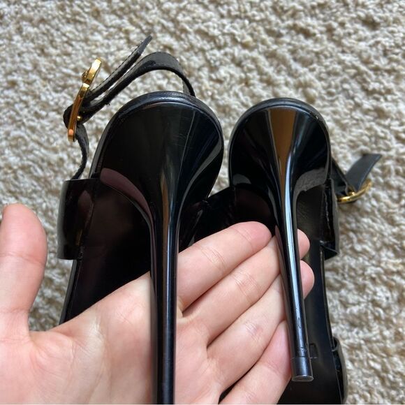 Versus Versace Leather Black High Heel Size 7.5 - Picture 11 of 13